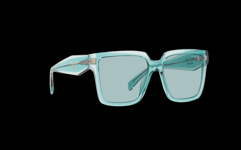 Prada Rectangle-frame Tinted Sunglasses in Blue | Lyst